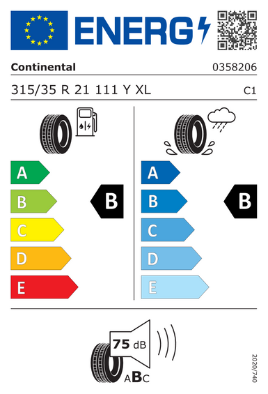 Pneumatiky Continental PremiumContact 6 XL SSR * 315/35 R21 111Y