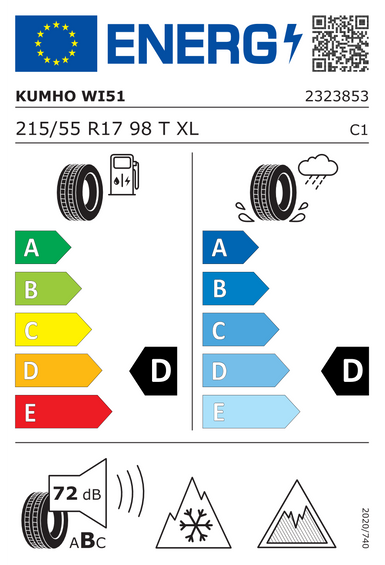 Pneumatici Kumho WinterCraft ice Wi51 215/55 R17 98T