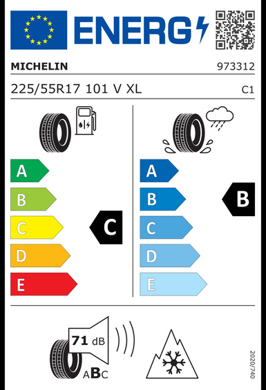 4x ROUES 17 Hiver PEUGEOT 508 I W23 508 RXH  EXPERT III K0 Michelin 225/55 R17