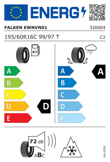 4x KOLA 16 Zimní FORD GALAXY I WGR FL Falken 195/60 R16
