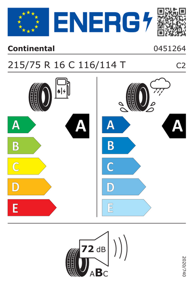 Tires Continental VanContact Eco 215/75 R16 116T