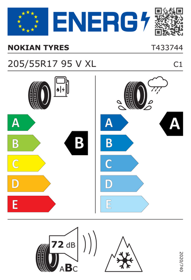 4x ROUES 17 Hiver NISSAN TOWNSTAR Nokian 205/55 R17