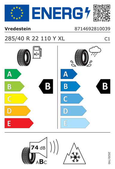 Pneus Vredestein Quatrac Pro+ XL FSL 285/40 R22 110Y