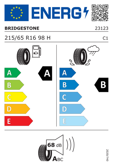 Neumáticos Bridgestone TURANZA T005 215/65 R16 98H