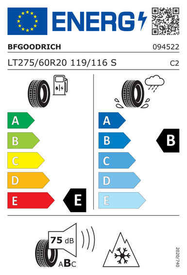 Tires BFGoodrich ALL-TERRAIN T/A KO2 RBL LRD 275/60 R20 119S
