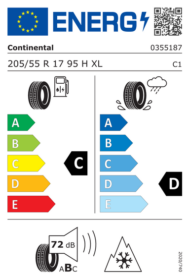 4x RUEDAS 17 Invierno RENAULT FLUENCE L30 Continental 205/55 R17
