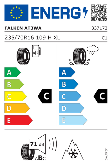 Anvelope Falken WILDPEAK A/T AT3WA XL 235/70 R16 109H