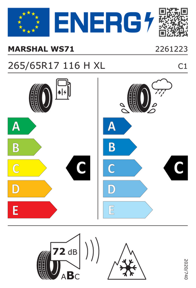 Opony Marshal WS71 265/65 R17 116H