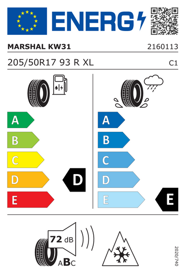 Neumáticos Marshal IZEN KW31 205/50 R17 93R