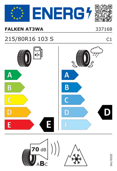 Pneus Falken WILDPEAK A/T AT3WA 215/80 R16 103S