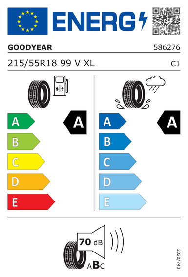 Opony Goodyear EFFICIENTGRIP PERFORMANCE 2 XL 215/55 R18 99V