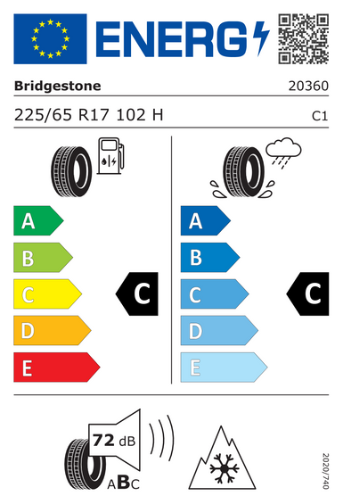 Pneus Bridgestone DUELER ALL TERRAIN A/T002 225/65 R17 102H