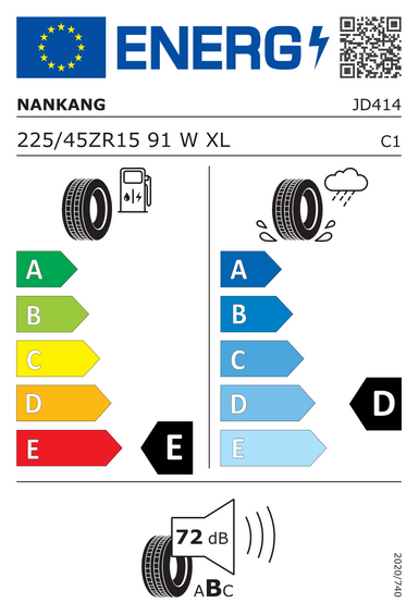 Pneus Nankang SPORTNEX AR-1 XL AR 225/45 R15 91W