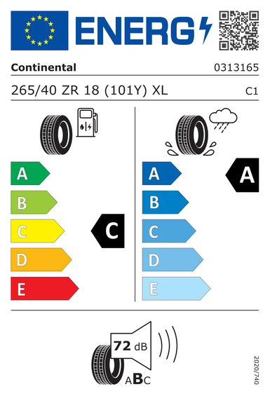 Opony Continental SportContact 7 XL FR 265/40 R18 101Y