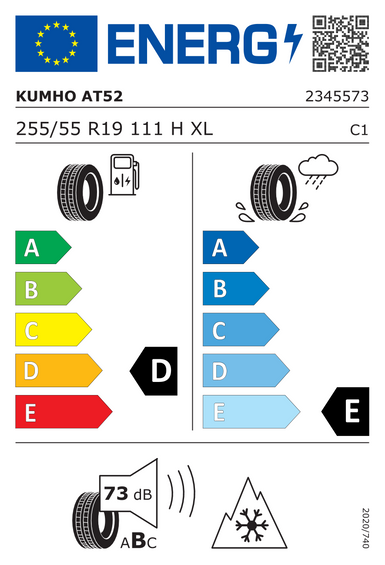 Anvelope Kumho ROAD VENTURE AT52 XL 255/55 R19 111H