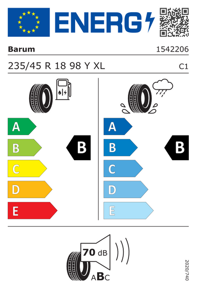 Neumáticos Barum BRAVURIS 6 XL FR EV 235/45 R18 98Y