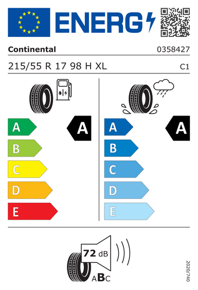 Neumáticos Continental EcoContact 6 XL 215/55 R17 98H