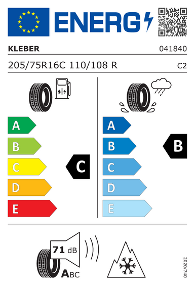 Pneus Kleber TRANSALP 2+ 205/75 R16 110R
