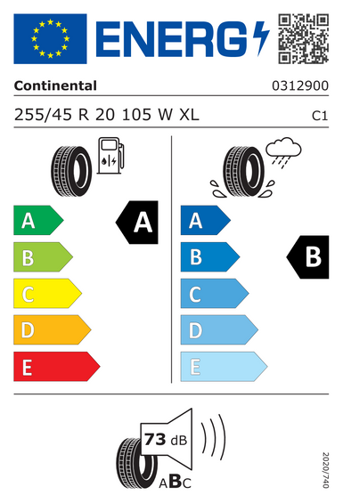 Neumáticos Continental EcoContact 6 XL MGT 255/45 R20 105W