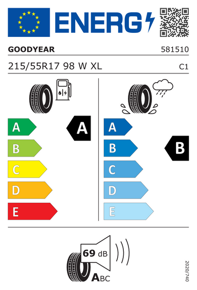 Tires Goodyear EFFICIENTGRIP PERFORMANCE 2 XL 215/55 R17 98W