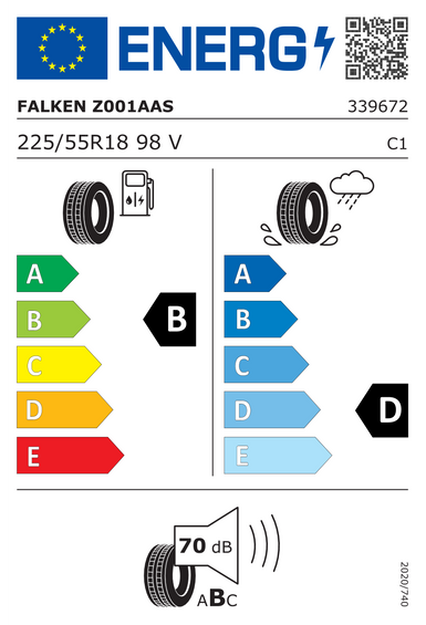 Neumáticos Falken ZIEX ZE001A A/S 225/55 R18 98V