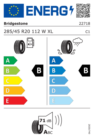 Pneumatiky Bridgestone TURANZA T005AD XL R0 Enliten 285/45 R20 112W