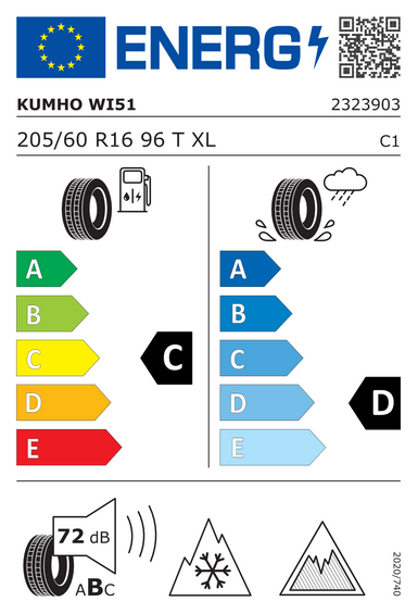 Neumáticos Kumho WinterCraft ice Wi51 205/60 R16 96T