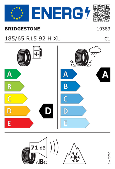 Anvelope Bridgestone WEATHER CONTROL A005 DRIVEGUARD EVO XL RFT 185/65 R15 92H