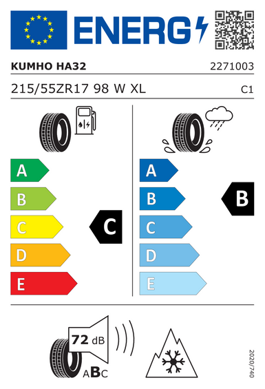 Anvelope Kumho SOLUS 4S HA32 XL 215/55 R17 98W