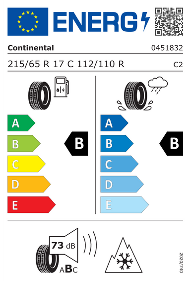 Pneus Continental VanContact A/S Ultra 215/65 R17 112R